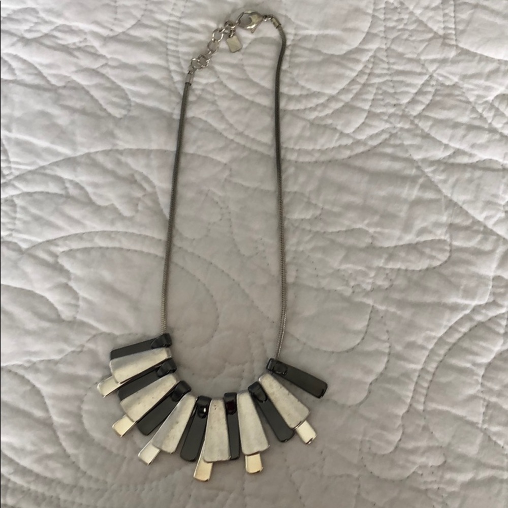 Silver and gray necklace